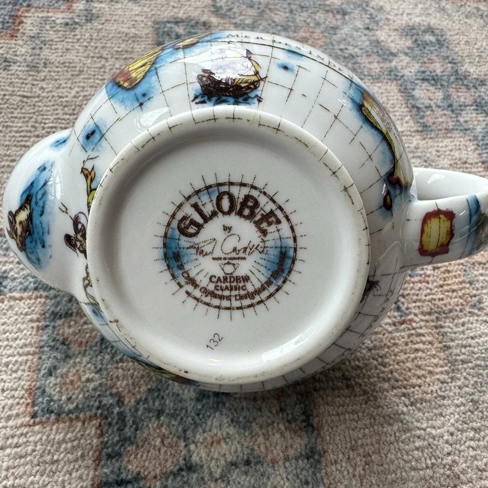 Vintage Paul Cardew Terrestrial‎ Globe Teapot Set Mint
